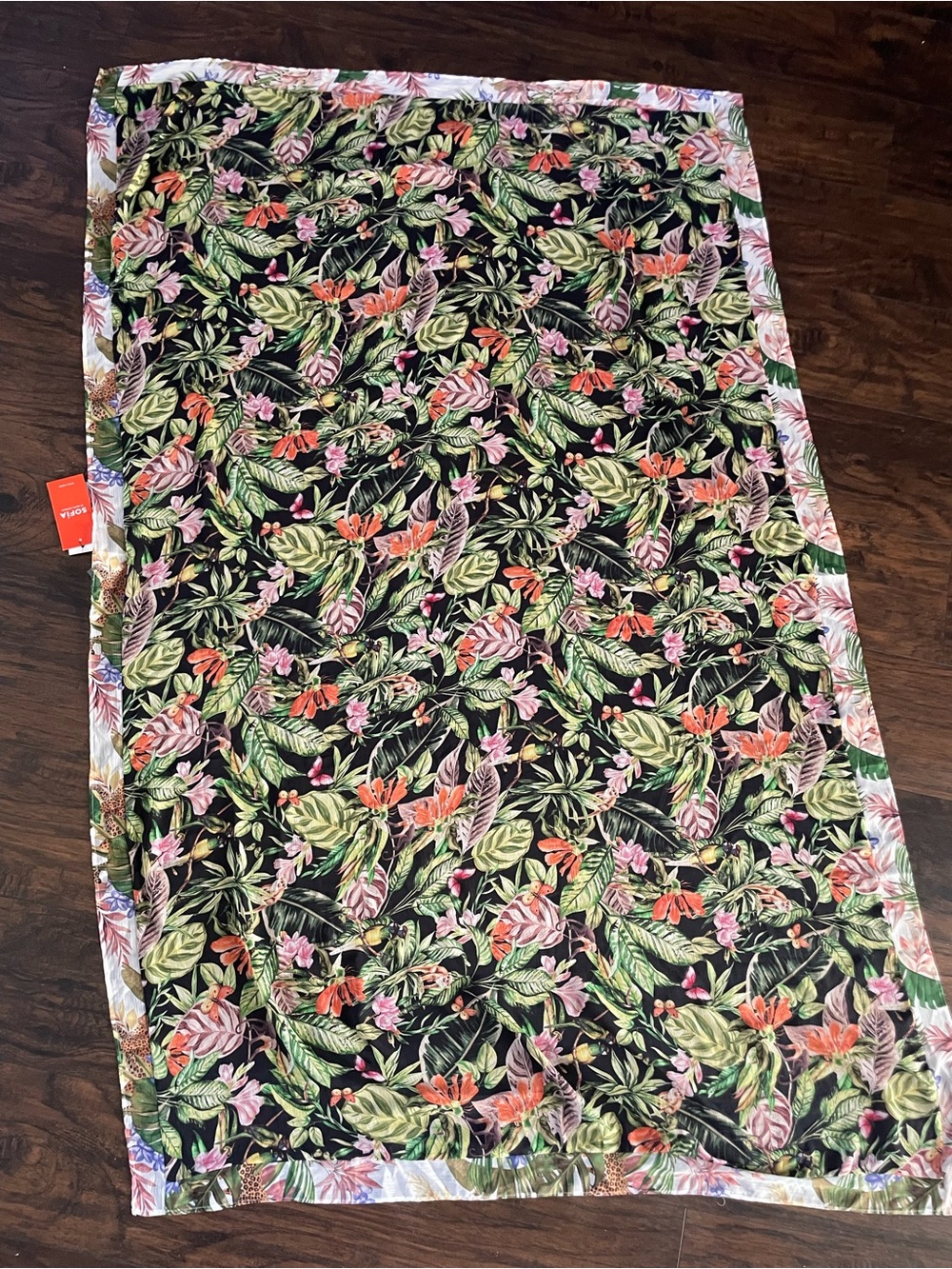 sofia by sofia vergara Black Tropical Print multi wrap  with Green & Orange